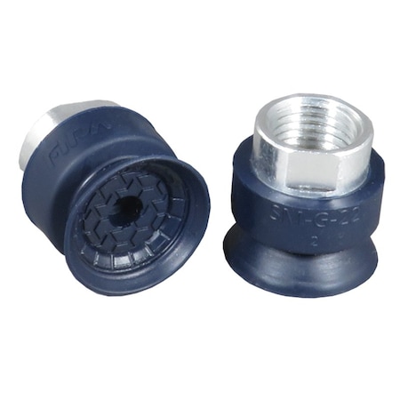 Fipa Bell shaped vacuum cup diam. 22 mm, NBR blue, fitting G1/4-female 103.022.142.1